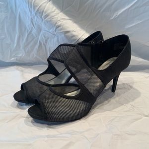 It’s OK Black Mesh Heeled Shoe